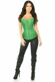 Top Drawer Emerald Green Brocade Steel Boned Corset - Daisy Corsets