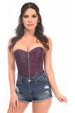 Top Drawer Plum Brocade Steel Boned Corset