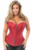 Top Drawer Wine Brocade Steel Boned Corset