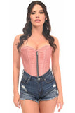 Top Drawer Dusty Rose Brocade Steel Boned Corset